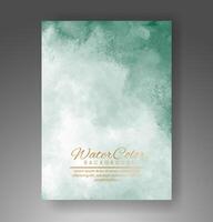 Cover template with watercolor background. Design for your cover, date, postcard, banner, logo. vector