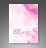 Cover template with watercolor background. Design for your cover, date, postcard, banner, logo. vector