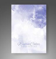 Cover template with watercolor background. Design for your cover, date, postcard, banner, logo. vector