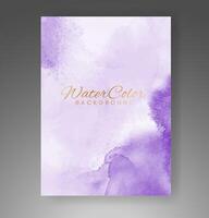 Cover template with watercolor background. Design for your cover, date, postcard, banner, logo. vector