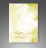 Cover template with watercolor background. Design for your cover, date, postcard, banner, logo. vector