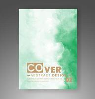 Cover template with watercolor background. Design for your cover, date, postcard, banner, logo. vector