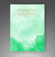 Cover template with watercolor background. Design for your cover, date, postcard, banner, logo. vector