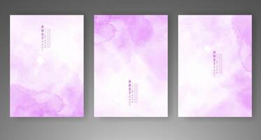 Set of creative hand painted abstract watercolor background. Design for your cover, date, postcard, banner, logo. vector