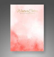 Cover template with watercolor background. Design for your cover, date, postcard, banner, logo. vector