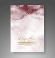 Cover template with watercolor background. Design for your cover, date, postcard, banner, logo. vector