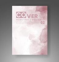 Cover template with watercolor background. Design for your cover, date, postcard, banner, logo. vector