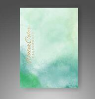 Cards with watercolor background. Design for your cover, date, postcard, banner, logo. vector