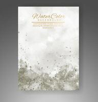 Cover template with watercolor background. Design for your cover, date, postcard, banner, logo. vector