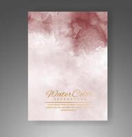 Cover template with watercolor background. Design for your cover, date, postcard, banner, logo. vector