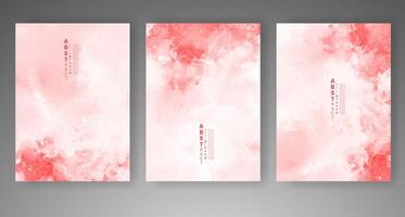 Set of creative hand painted abstract watercolor background. Design for your cover, date, postcard, banner, logo. vector