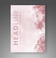 Cover template with watercolor background. Design for your cover, date, postcard, banner, logo. vector