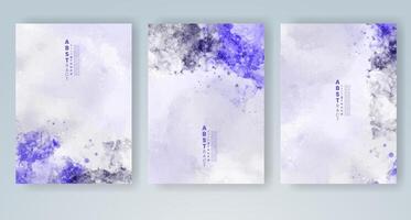 Set of creative hand painted abstract watercolor background. Design for your cover, date, postcard, banner, logo. vector