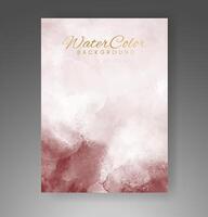 Cover template with watercolor background. Design for your cover, date, postcard, banner, logo. vector