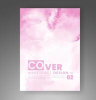 Cover template with watercolor background. Design for your cover, date, postcard, banner, logo. vector