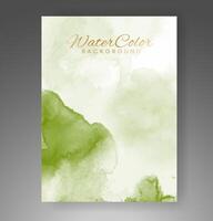 Cover template with watercolor background. Design for your cover, date, postcard, banner, logo. vector