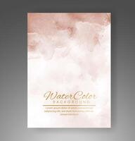 Cover template with watercolor background. Design for your cover, date, postcard, banner, logo. vector