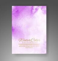 Cover template with watercolor background. Design for your cover, date, postcard, banner, logo. vector