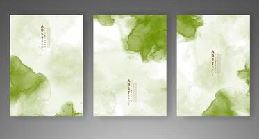 Set of creative hand painted abstract watercolor background. Design for your cover, date, postcard, banner, logo. vector