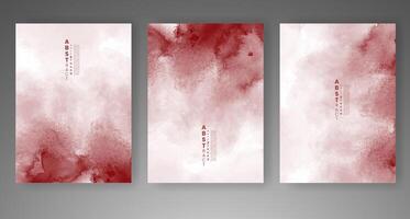 Set of creative hand painted abstract watercolor background. Design for your cover, date, postcard, banner, logo. vector