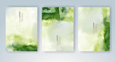 Set of creative hand painted abstract watercolor background. Design for your cover, date, postcard, banner, logo. vector