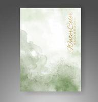 Cover template with watercolor background. Design for your cover, date, postcard, banner, logo. vector