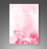 Cover template with watercolor background. Design for your cover, date, postcard, banner, logo. vector