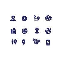 navigation maps icons set , location icon vector