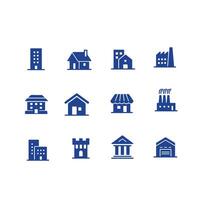 buildings icons set , house icon vector