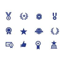 growth and success icons set vector