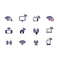 wifi icons set vector