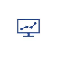 growing graph icon vector