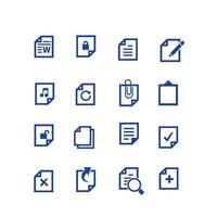 set of document paper icon vector