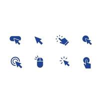 click icons set , mouse cursor icon vector