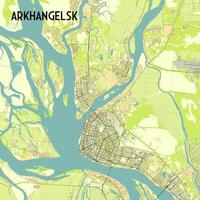 arkángelsk Rusia mapa póster Arte vector