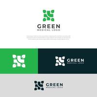 verde creativo médico logo creativo diseño. vector
