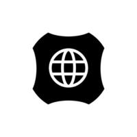 Go to web symbol icon, globe logo vector