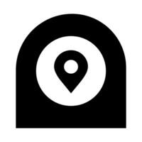 icon of simple forms of point of location vector