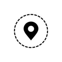 icon of simple forms of point of location vector