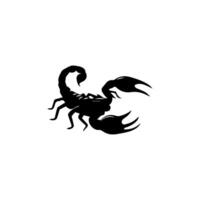 Scorpion or scorpio animal attacks isolated on a white background. Scorpius zodiac symbol tattoo. Black and white hand drawn vector