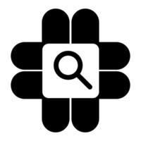 Search Icon Symbol. Premium Quality Isolated Magnifier Element In Trendy Style. Premium search icon vector