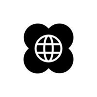 Vamos a web símbolo icono, globo logo vector