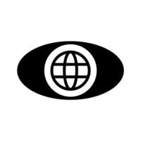 Go to web symbol icon, globe logo vector