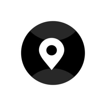icon of simple forms of point of location vector