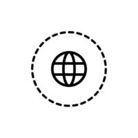 Go to web symbol icon, globe logo vector