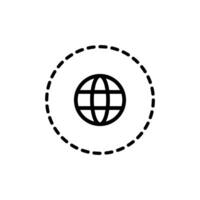 Go to web symbol icon, globe logo vector