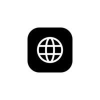Go to web symbol icon, globe logo vector