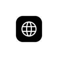 Go to web symbol icon, globe logo vector