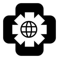 Go to web symbol icon, globe logo vector
