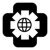 Vamos a web símbolo icono, globo logo vector